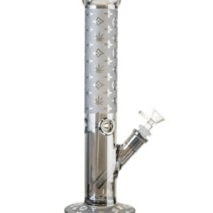 Bong aus Glas L. Weed Dark Metallic" 38cm"