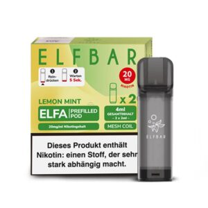 Elfbar ELFA Prefilled Pods mit Nikotin Lemon Mint 2 Stk.