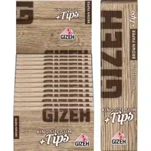 GIZEH BROWN King Size Slim Papers + Tips 34 Stk. in VE26