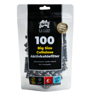 Kailar Aktivkohlefilter ø 9mm Schwarz 100er