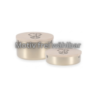 Edelstahl-Aschenbecher mit Holzdeckel und Custom-Logo