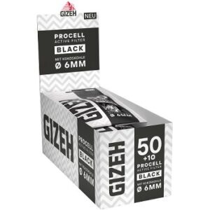 Display: GIZEH Procell Active Filter Schwarz ø 6mm 60er in VE10