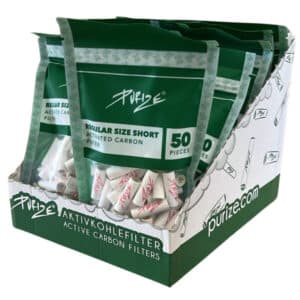 Display: PURIZE Aktivkohlefilter Regular Short ø 9mm White 50er in VE10