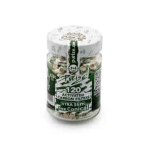 Display: PURIZE Aktivkohlefilter XTRA Slim Conical 120er Glas in VE10